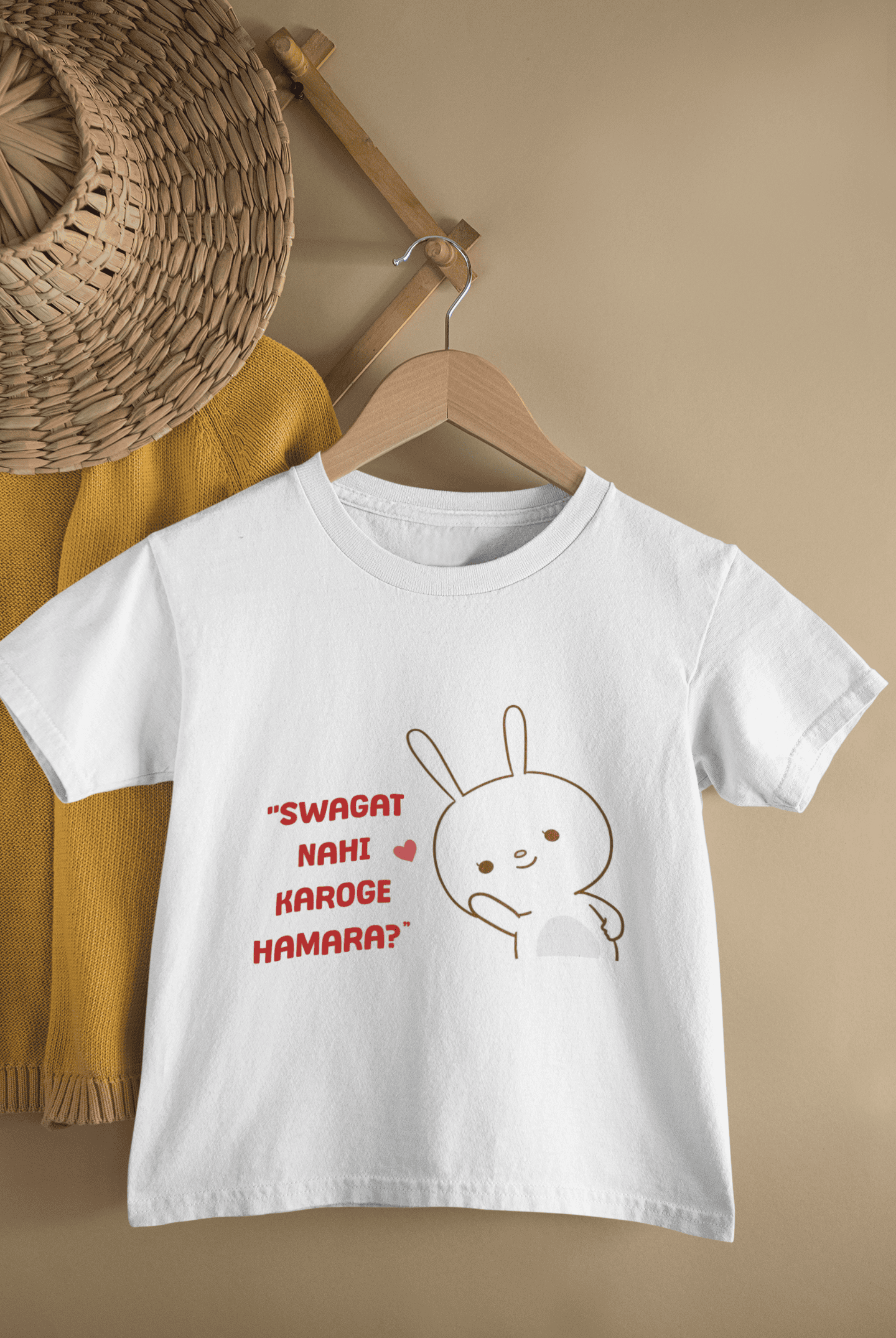 Swagat Nahi Karoge Hamara New Born Half Sleeves T-Shirt For Girls -FunkyTeesClub