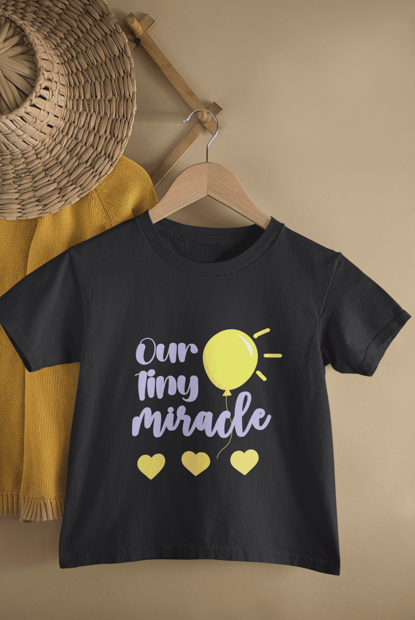 Our Tiny Miracle New Born Half Sleeves T-Shirt For Girls -FunkyTeesClub