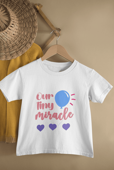 Our Tiny Miracle New Born Half Sleeves T-Shirt for Boys -FunkyTeesClub
