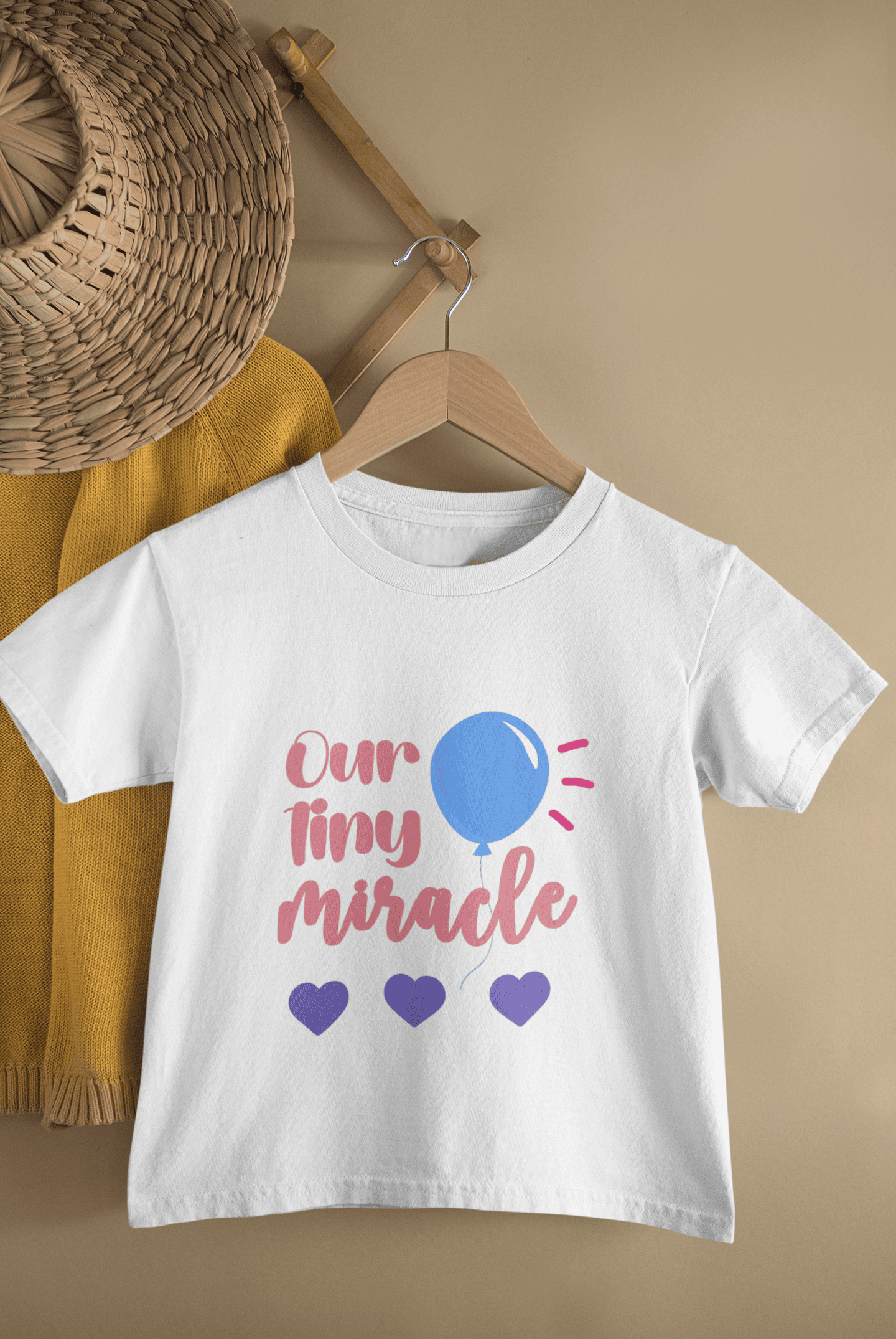 Our Tiny Miracle New Born Half Sleeves T-Shirt For Girls -FunkyTeesClub