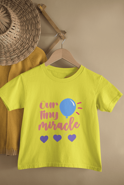 Our Tiny Miracle New Born Half Sleeves T-Shirt for Boys -FunkyTeesClub