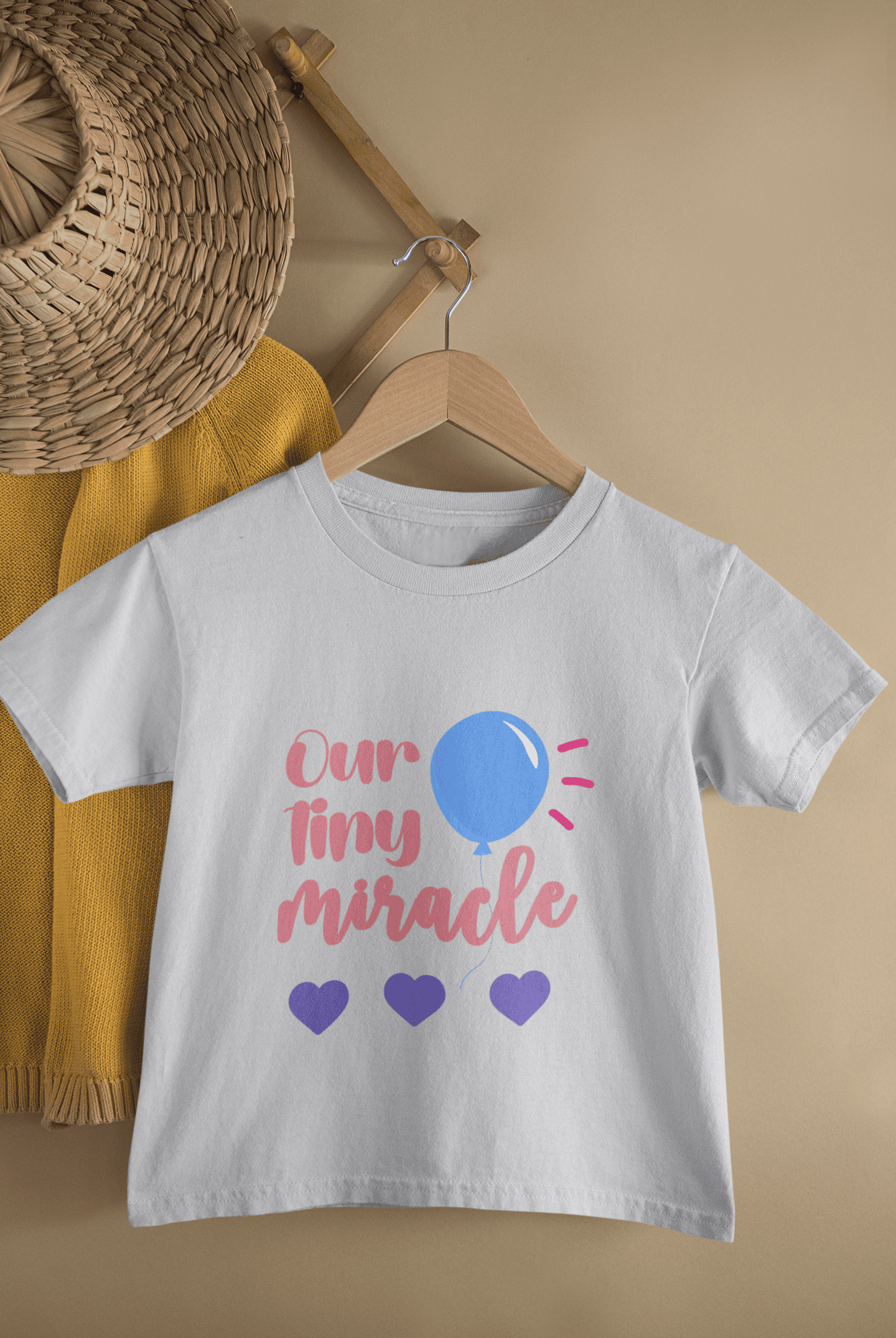 Our Tiny Miracle New Born Half Sleeves T-Shirt For Girls -FunkyTeesClub