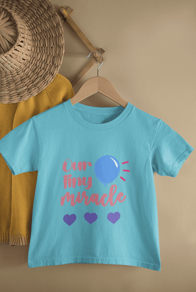 Our Tiny Miracle New Born Half Sleeves T-Shirt For Girls -FunkyTeesClub