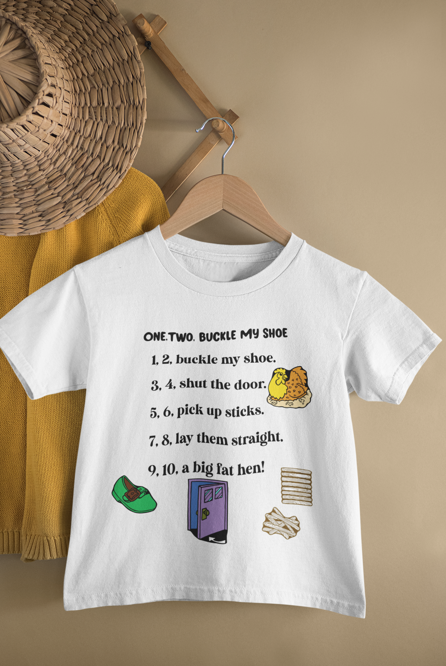 One Two Poem Half Sleeves T-Shirt for Boy-FunkyTeesClub