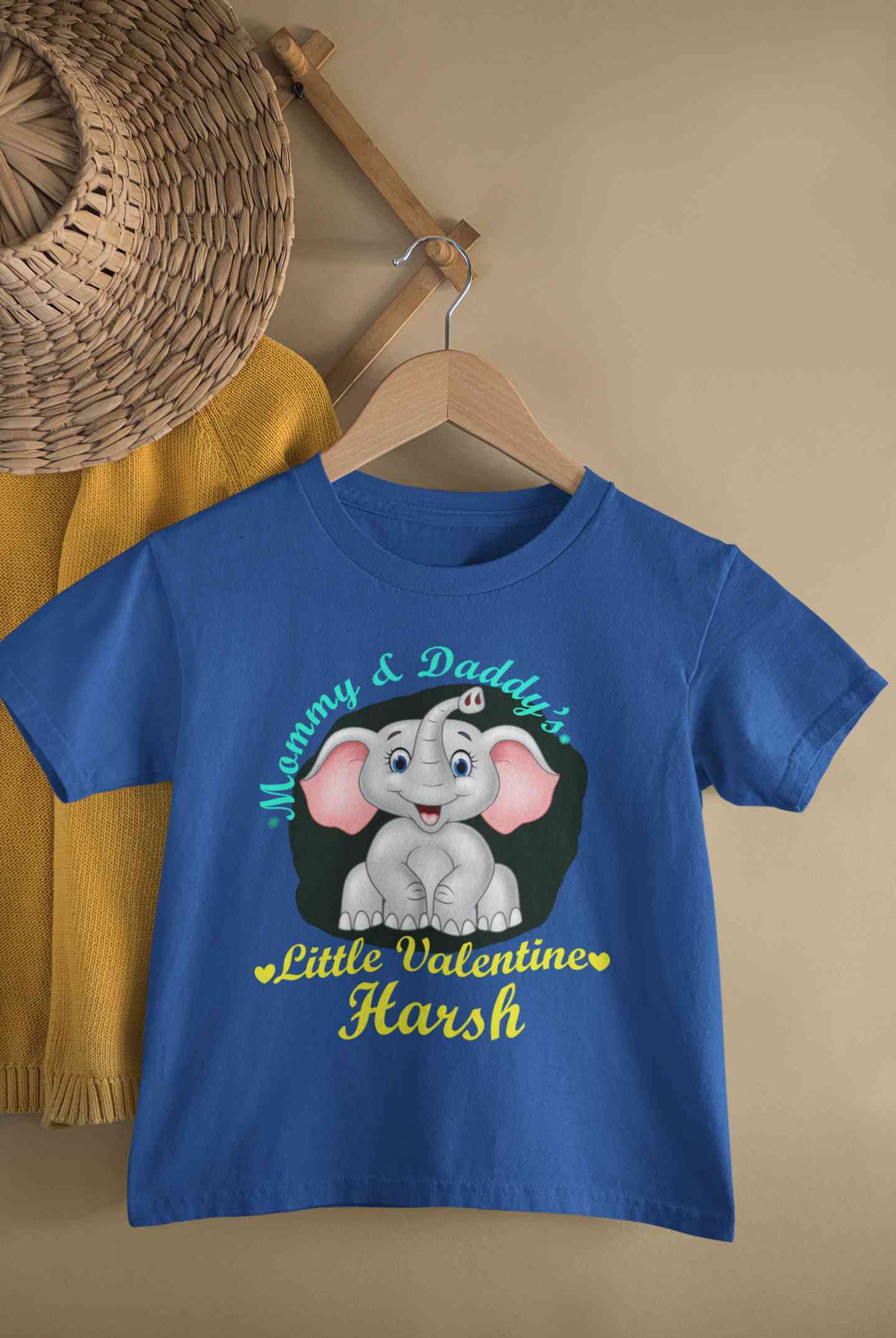 Custom Name Mommy And Daddys Little Valentine Half Sleeves T-Shirt for Boy-FunkyTeesClub