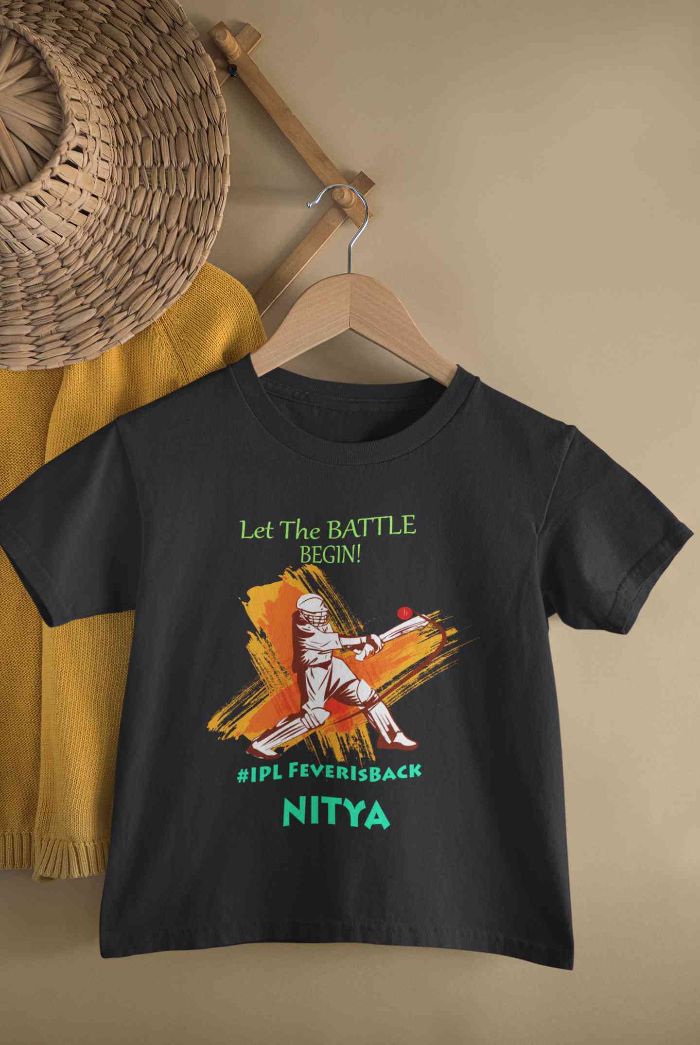 Custom Name IPL Fever Half Sleeves T-Shirt For Girls -FunkyTeesClub