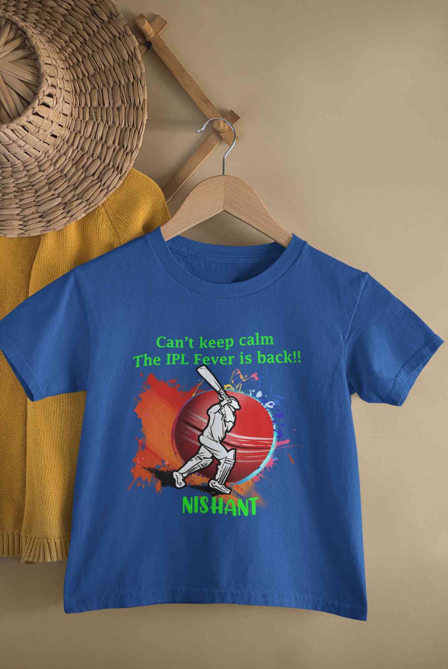 Custom Name Can Not Keep Calm IPL Half Sleeves T-Shirt for Boy-FunkyTeesClub