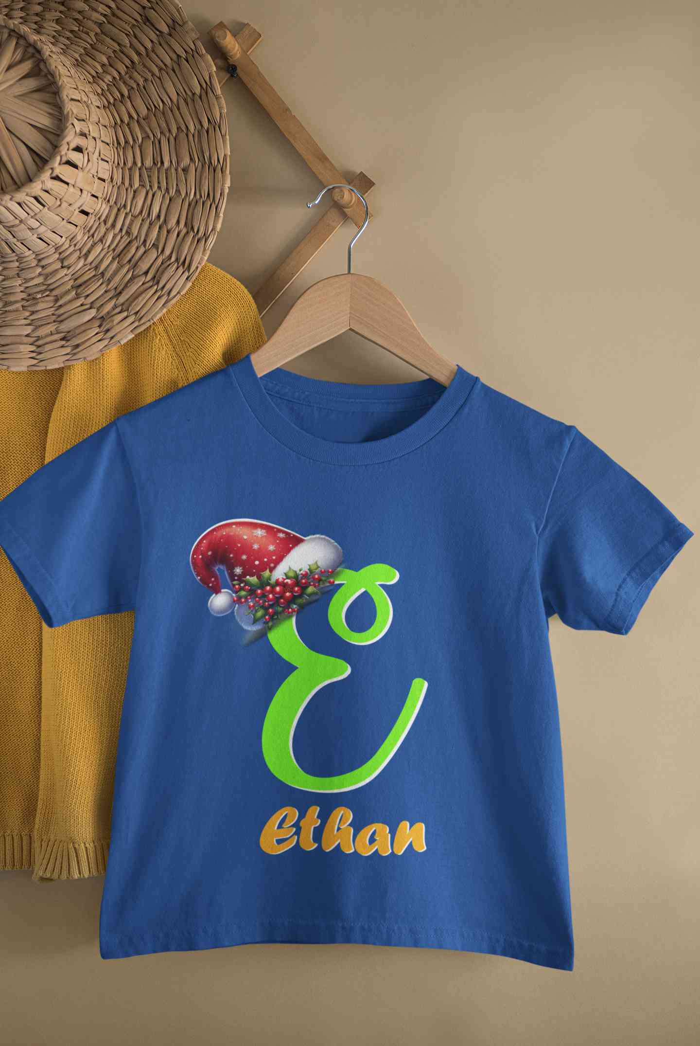 Custom Name Christmas Half Sleeves T-Shirt for Boy-FunkyTeesClub