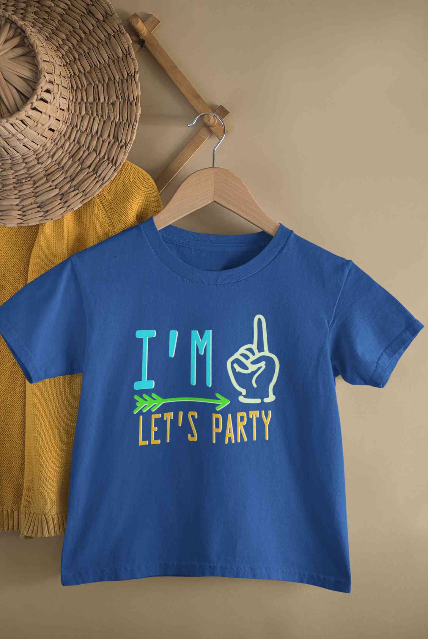 One Lets Party First Birthday Half Sleeves T-Shirt for Boy-FunkyTeesClub