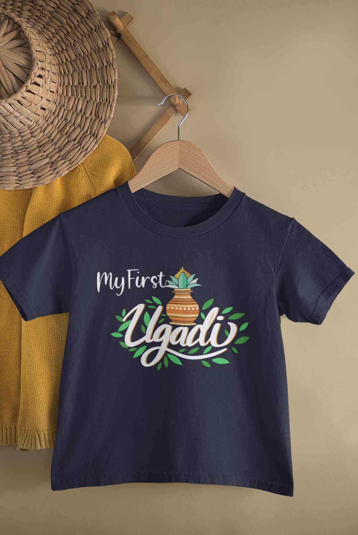 My First Ugadi Half Sleeves T-Shirt for Boy-FunkyTeesClub