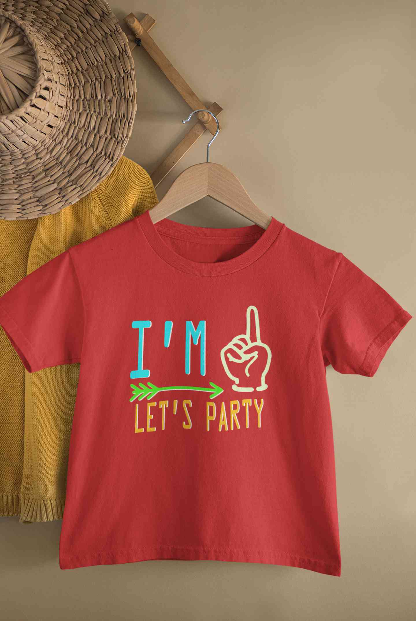 One Lets Party First Birthday Half Sleeves T-Shirt for Boy-FunkyTeesClub