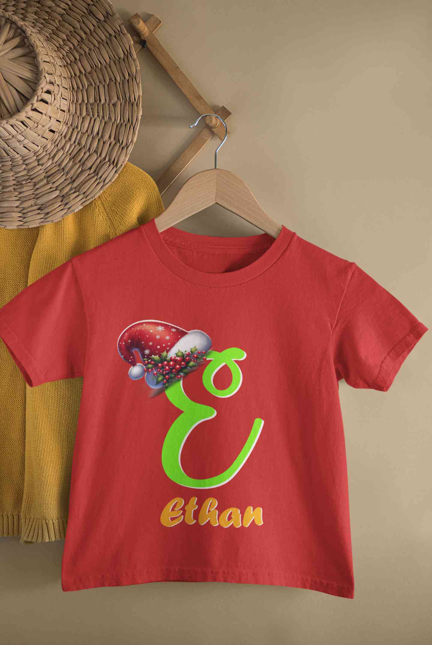 Custom Name Christmas Half Sleeves T-Shirt for Boy-FunkyTeesClub