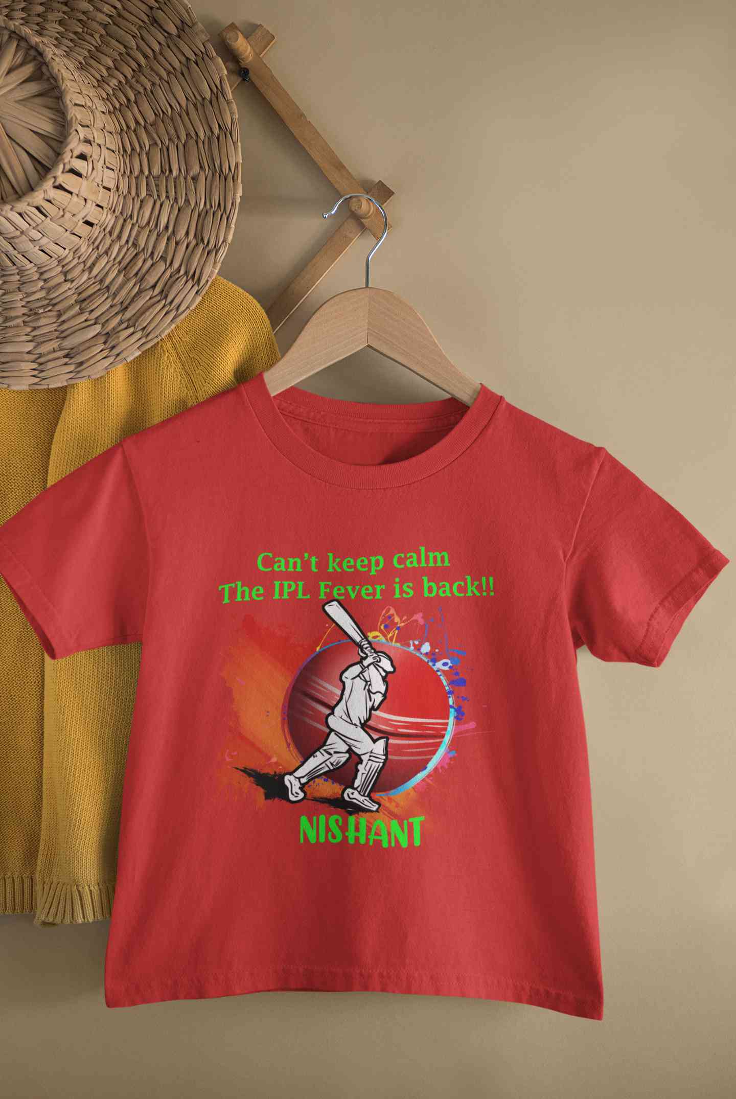 Custom Name Can Not Keep Calm IPL Half Sleeves T-Shirt for Boy-FunkyTeesClub