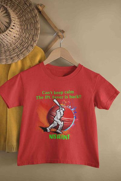Custom Name Can Not Keep Calm IPL Half Sleeves T-Shirt for Boy-FunkyTeesClub