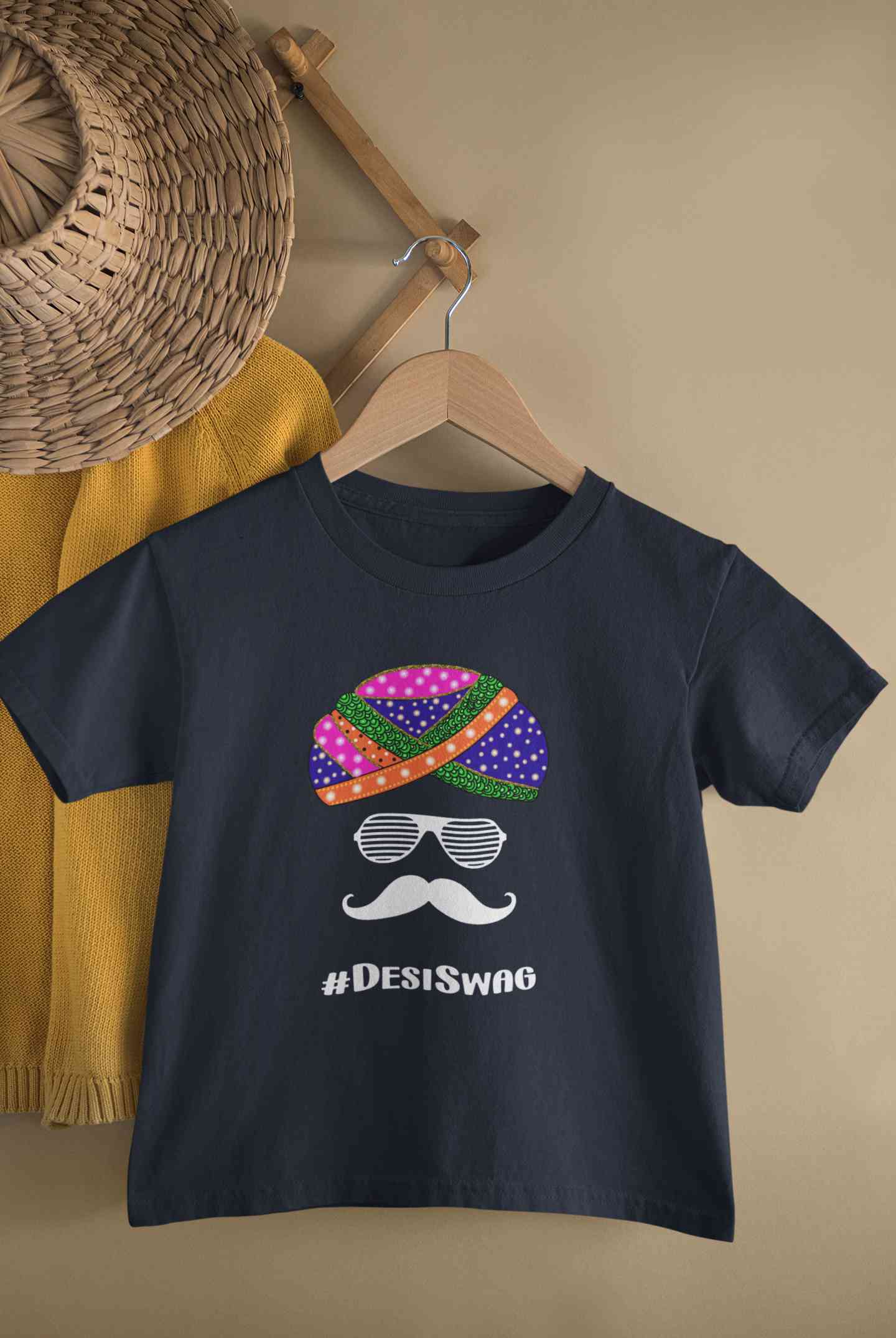Desi Swag Navratri Half Sleeves T-Shirt For Girls -FunkyTeesClub