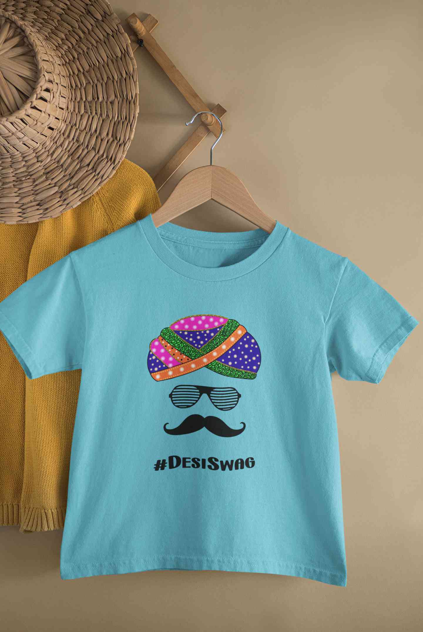 Desi Swag Navratri Half Sleeves T-Shirt For Girls -FunkyTeesClub