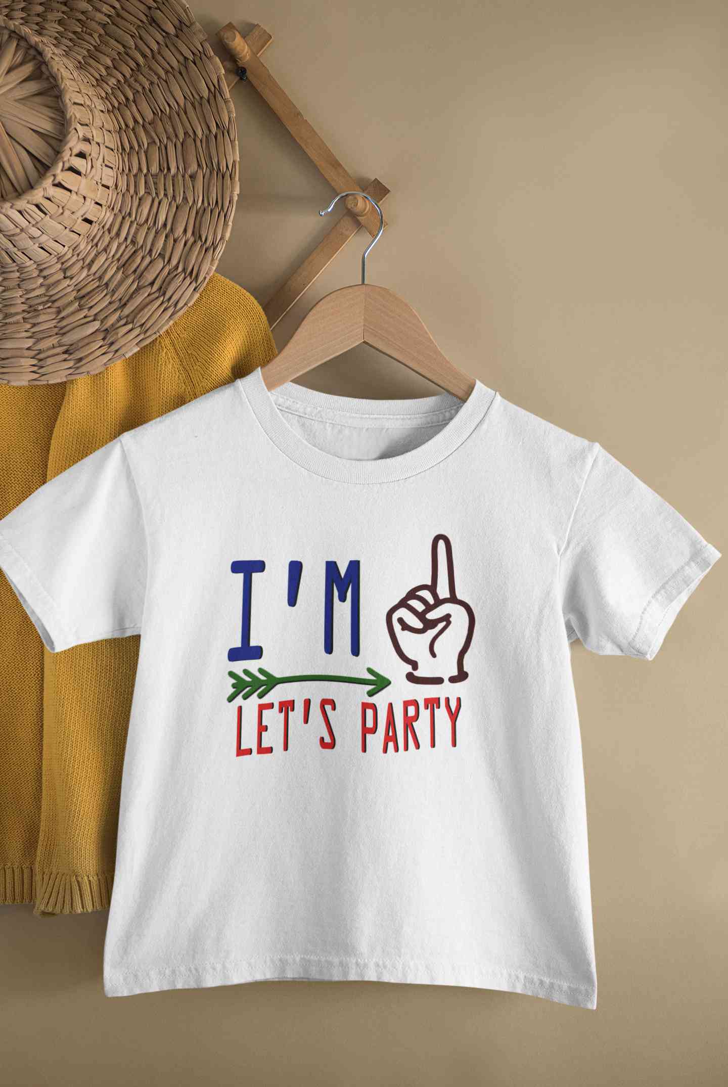 One Lets Party First Birthday Half Sleeves T-Shirt for Boy-FunkyTeesClub