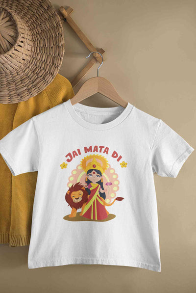 Jai Mata Di Navratri Half Sleeves T-Shirt for Boy-FunkyTeesClub