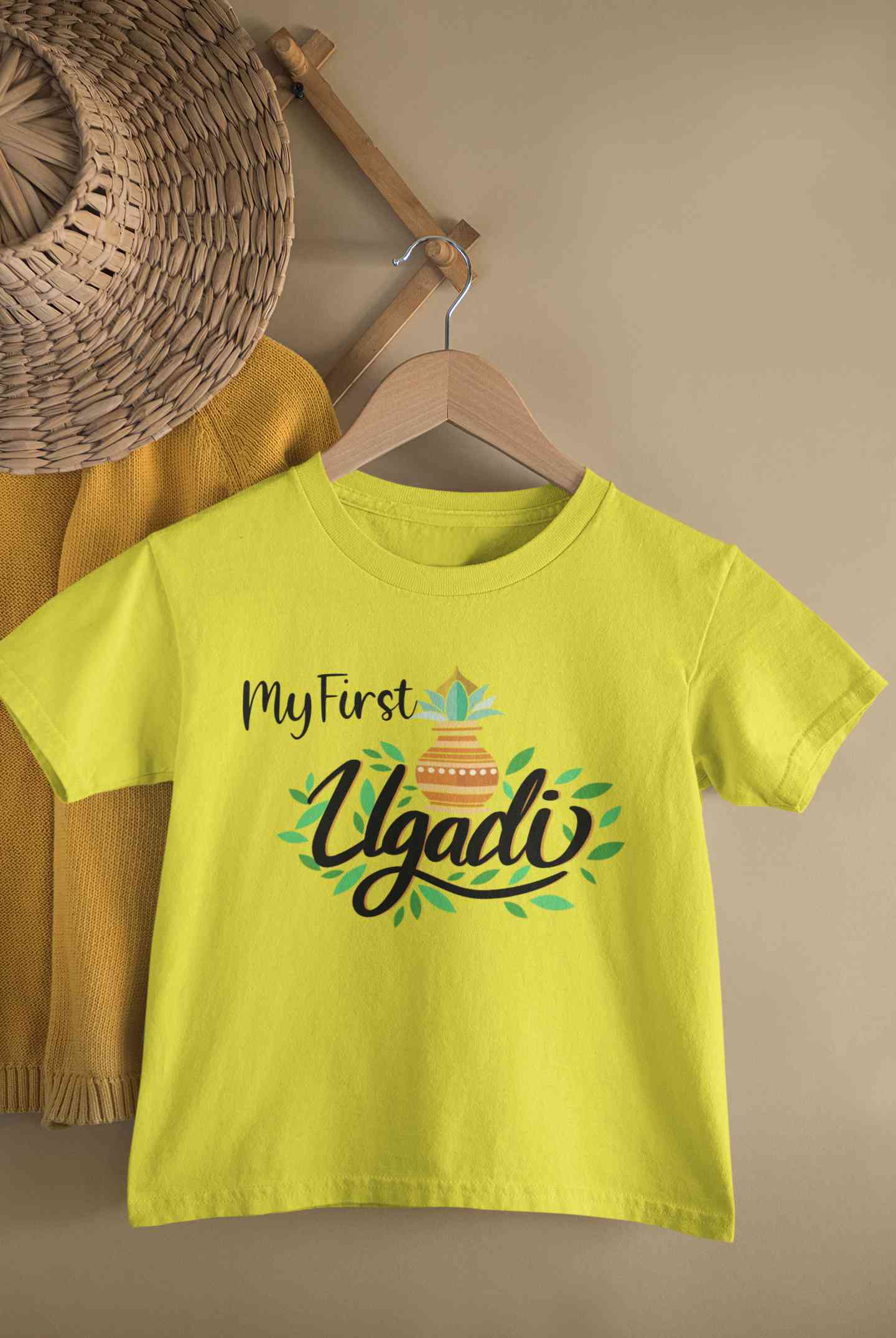 My First Ugadi Half Sleeves T-Shirt for Boy-FunkyTeesClub