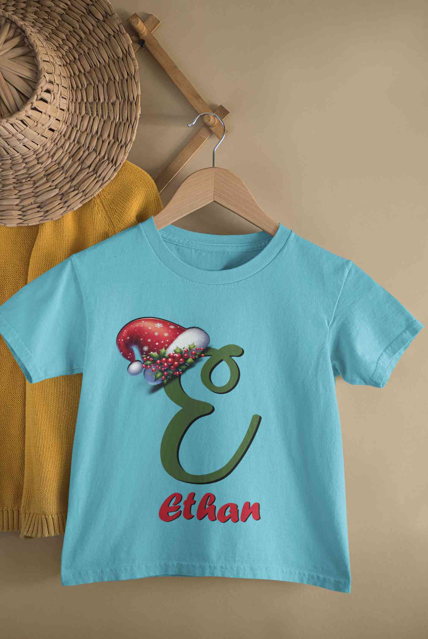 Custom Name Christmas Half Sleeves T-Shirt for Boy-FunkyTeesClub