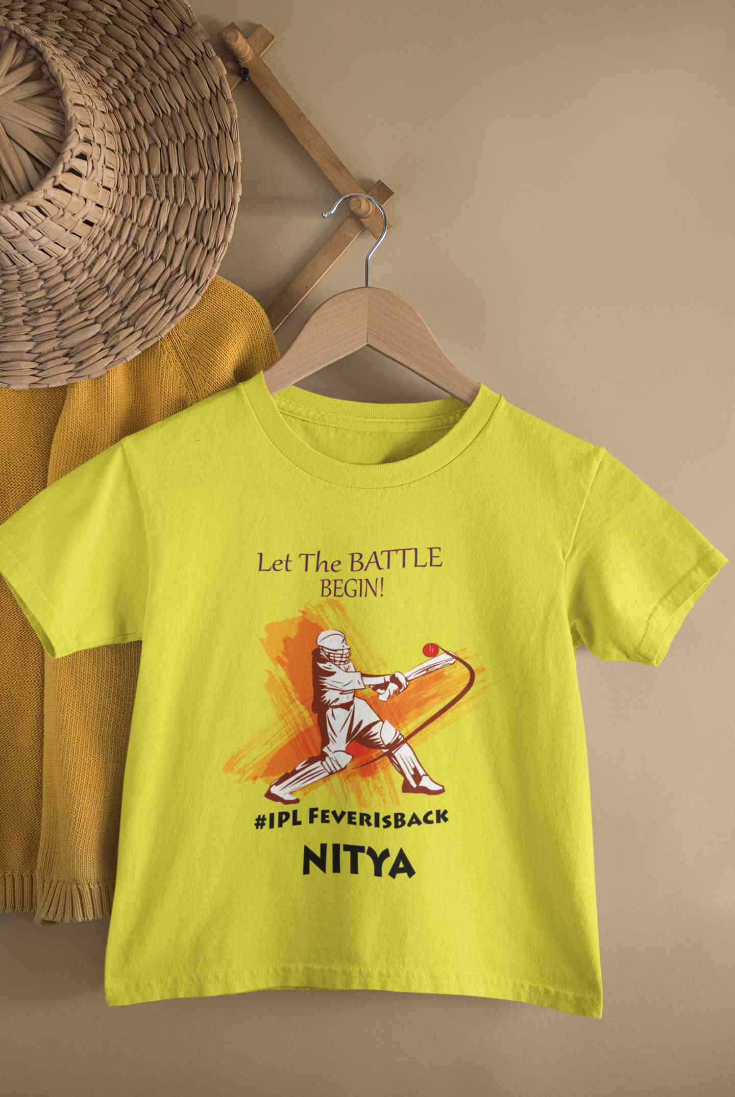 Custom Name IPL Fever Half Sleeves T-Shirt For Girls -FunkyTeesClub