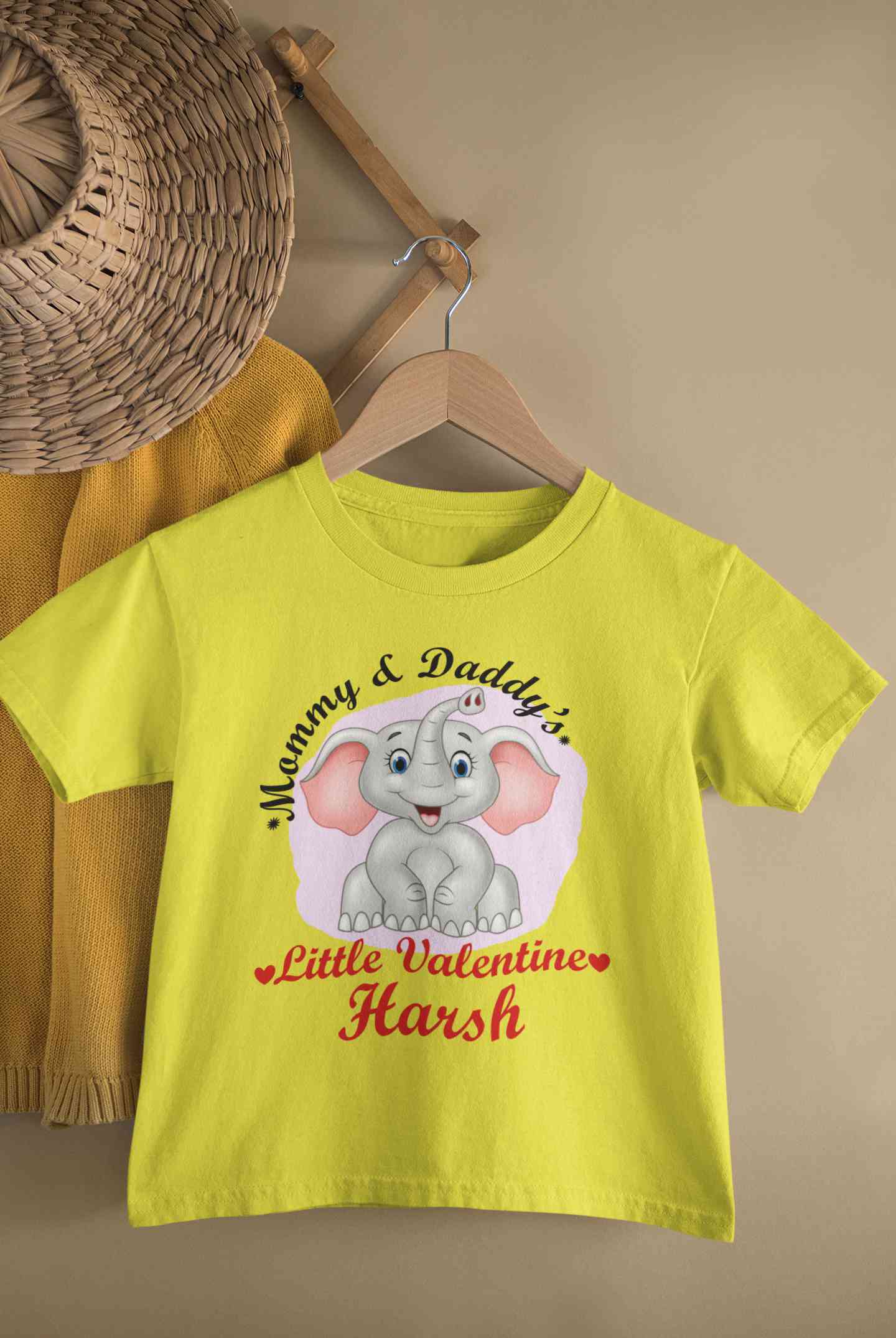 Custom Name Mommy And Daddys Little Valentine Half Sleeves T-Shirt for Boy-FunkyTeesClub