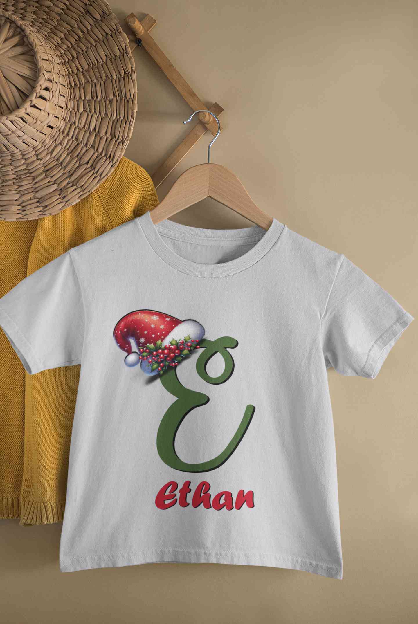 Custom Name Christmas Half Sleeves T-Shirt for Boy-FunkyTeesClub