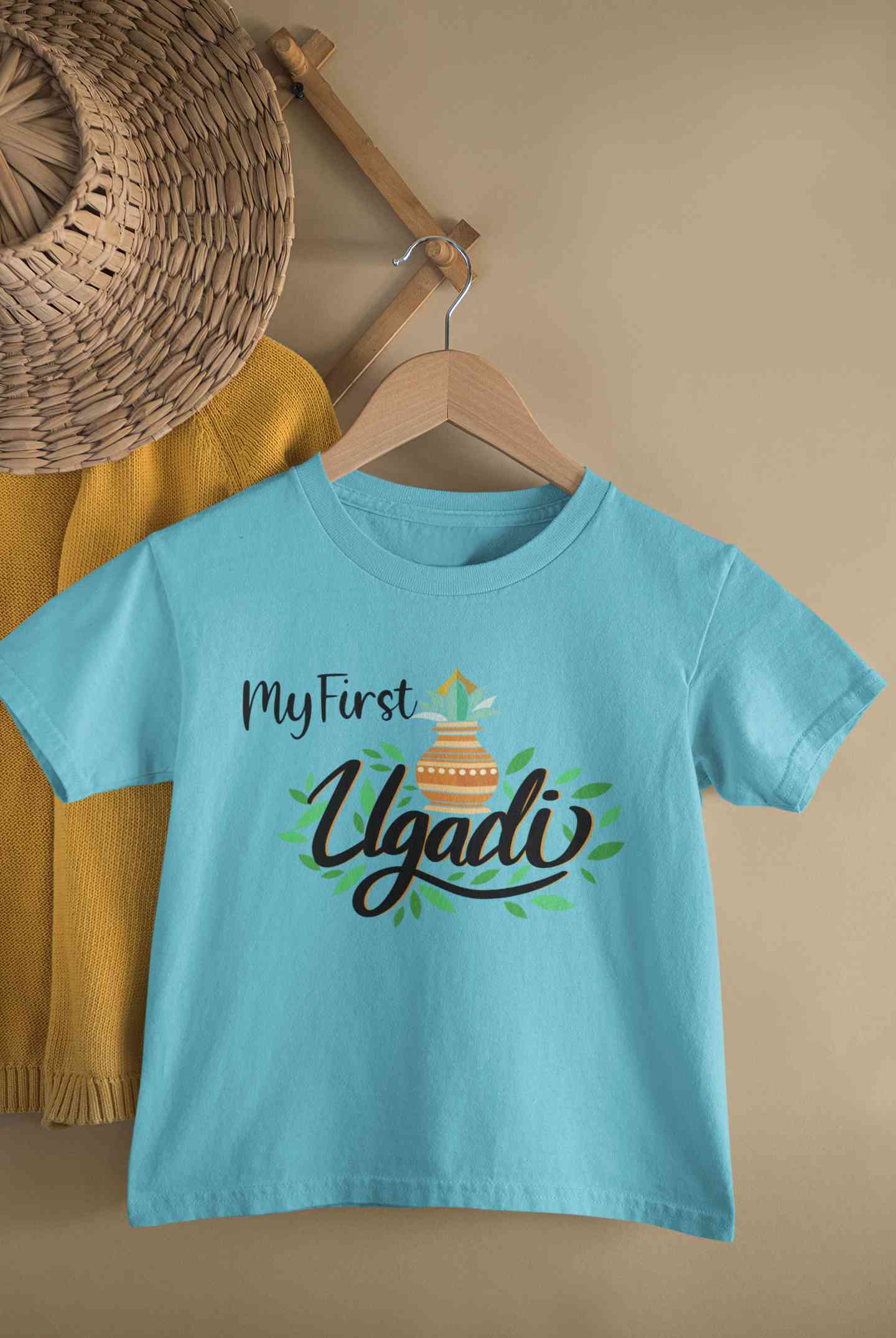 My First Ugadi Half Sleeves T-Shirt for Boy-FunkyTeesClub