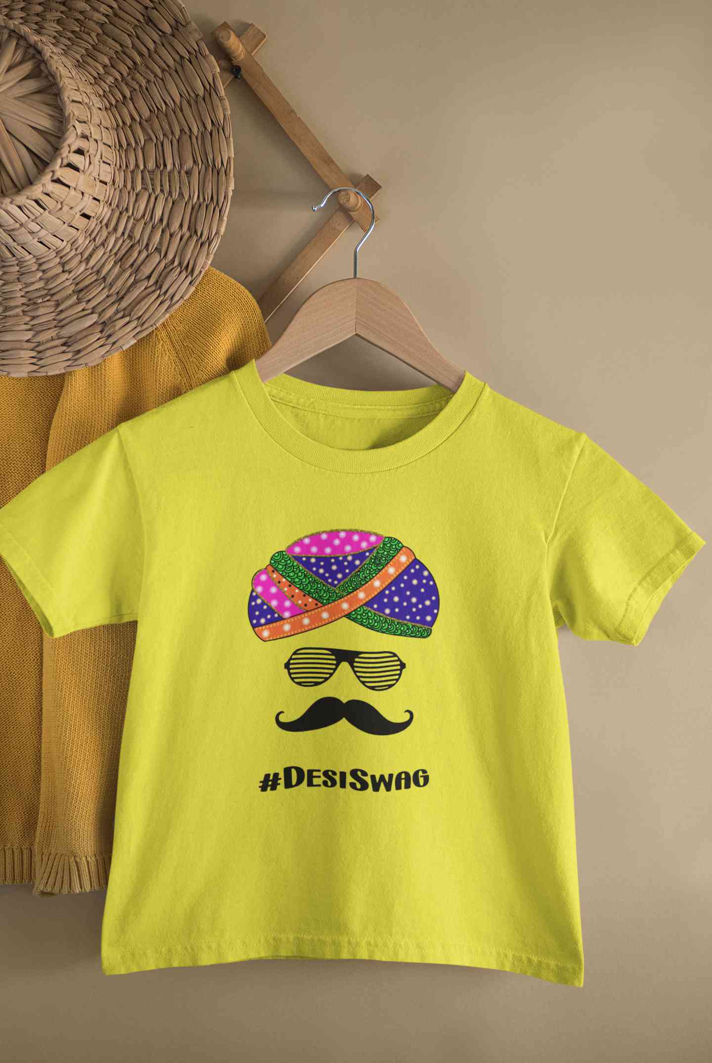 Desi Swag Navratri Half Sleeves T-Shirt For Girls -FunkyTeesClub