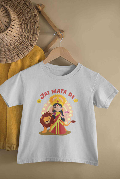Jai Mata Di Navratri Half Sleeves T-Shirt for Boy-FunkyTeesClub