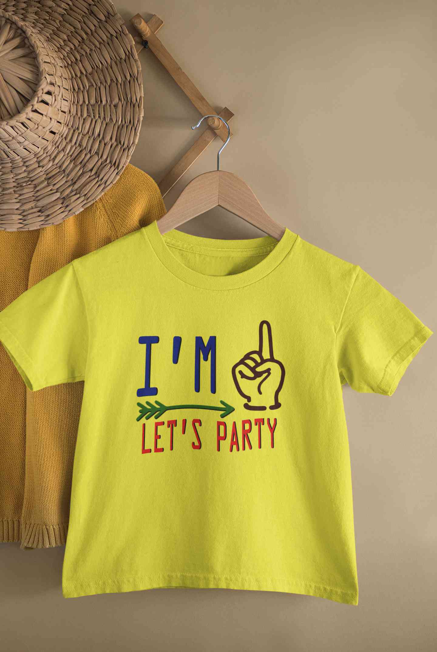 One Lets Party First Birthday Half Sleeves T-Shirt for Boy-FunkyTeesClub
