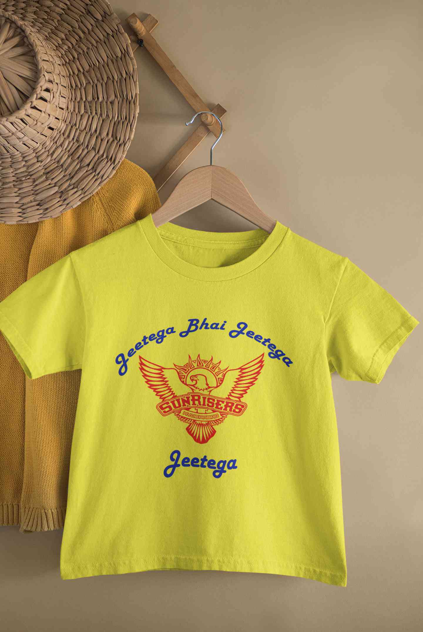 IPL Sunrisers Hyderabad Jeetega Bhai Jeetega SRH Jeetega Half Sleeves T-Shirt for Boy-FunkyTeesClub