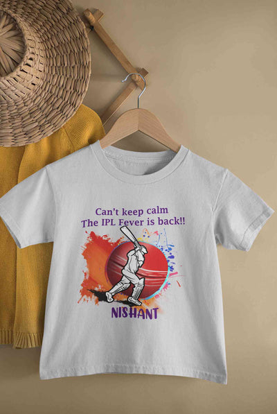 Custom Name Can Not Keep Calm IPL Half Sleeves T-Shirt for Boy-FunkyTeesClub