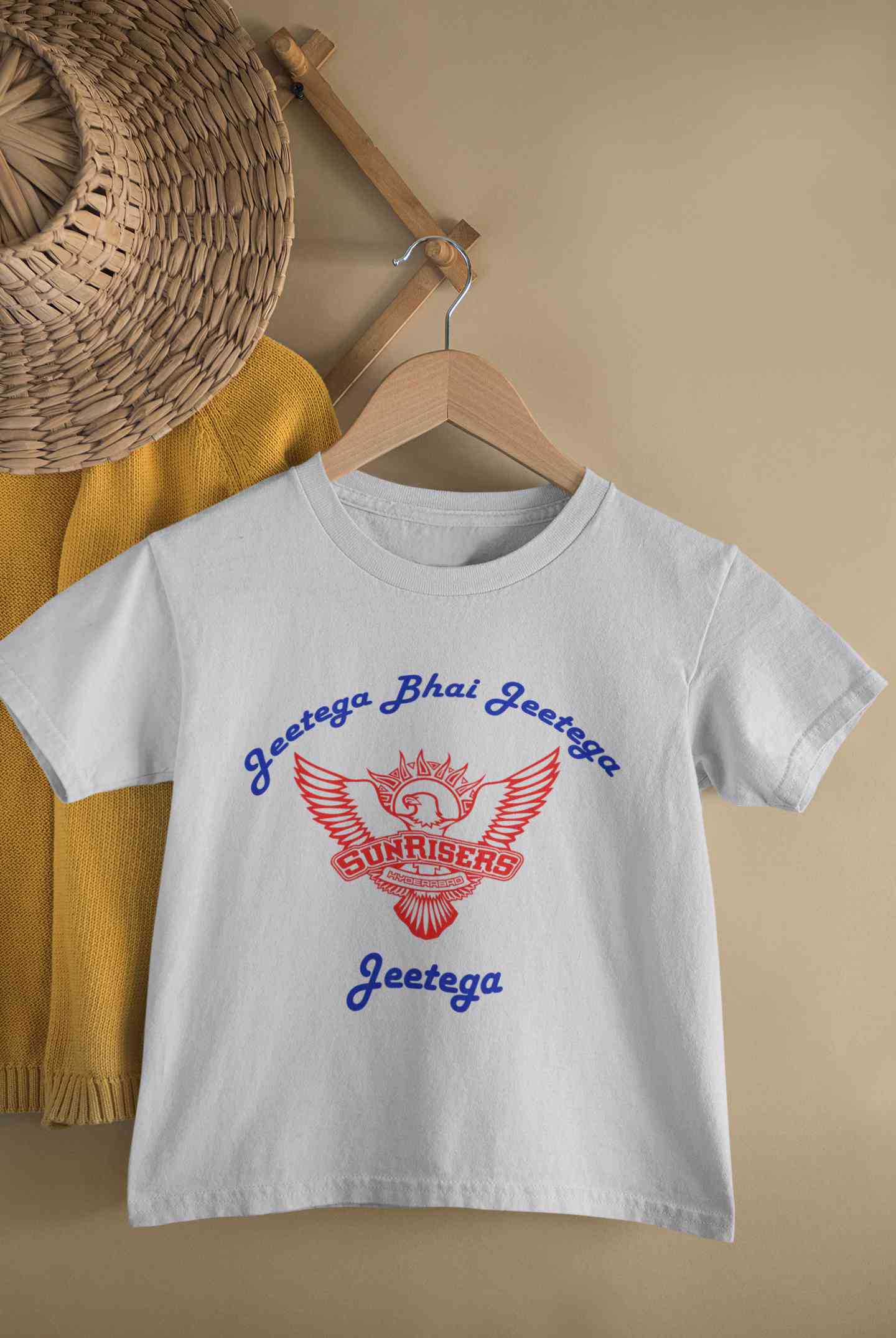 IPL Sunrisers Hyderabad Jeetega Bhai Jeetega SRH Jeetega Half Sleeves T-Shirt for Boy-FunkyTeesClub