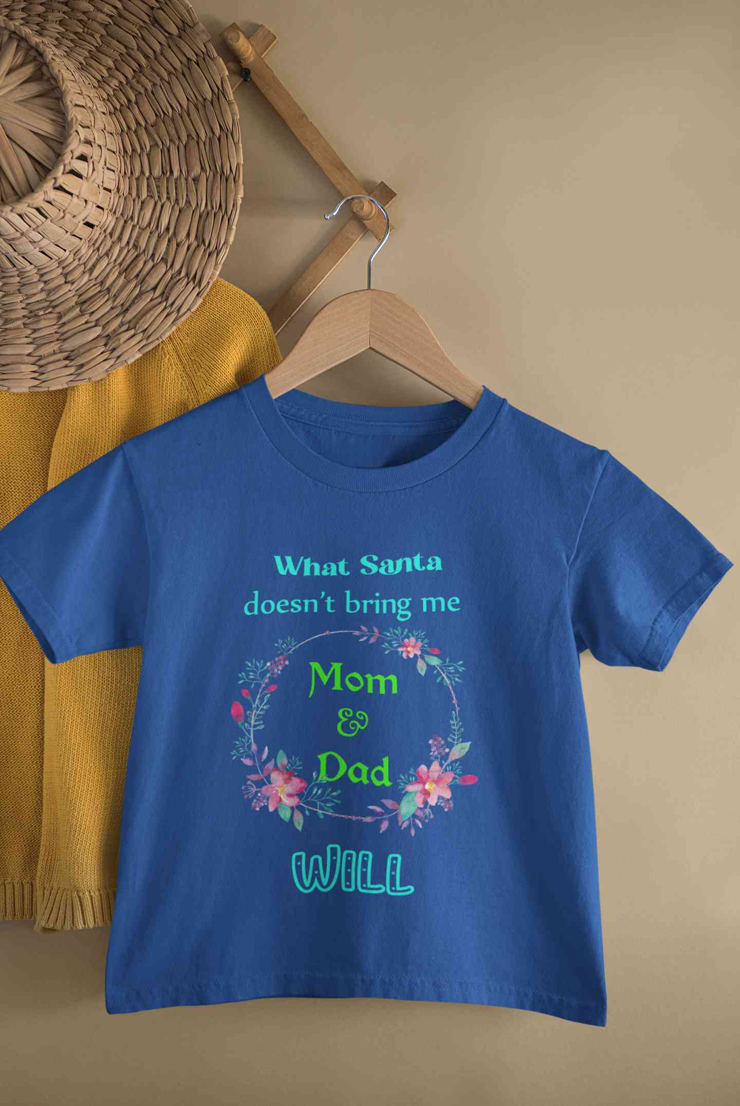 What Santa Does Not Bring Me Mom & Dad Will Christmas Half Sleeves T-Shirt for Boy-FunkyTeesClub