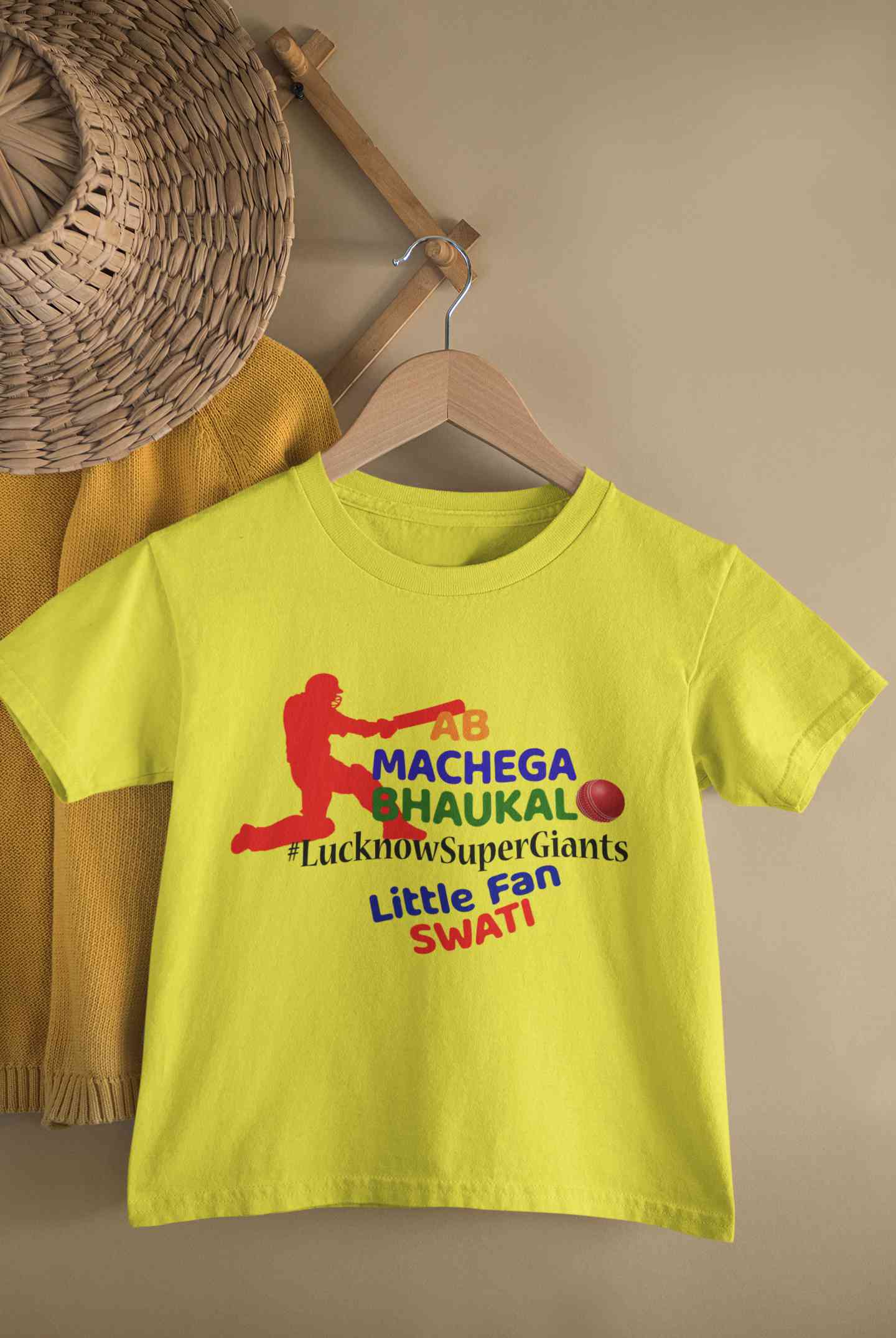Custom Name IPL LSG LucknowSuperGiants Half Sleeves T-Shirt For Girls -FunkyTeesClub