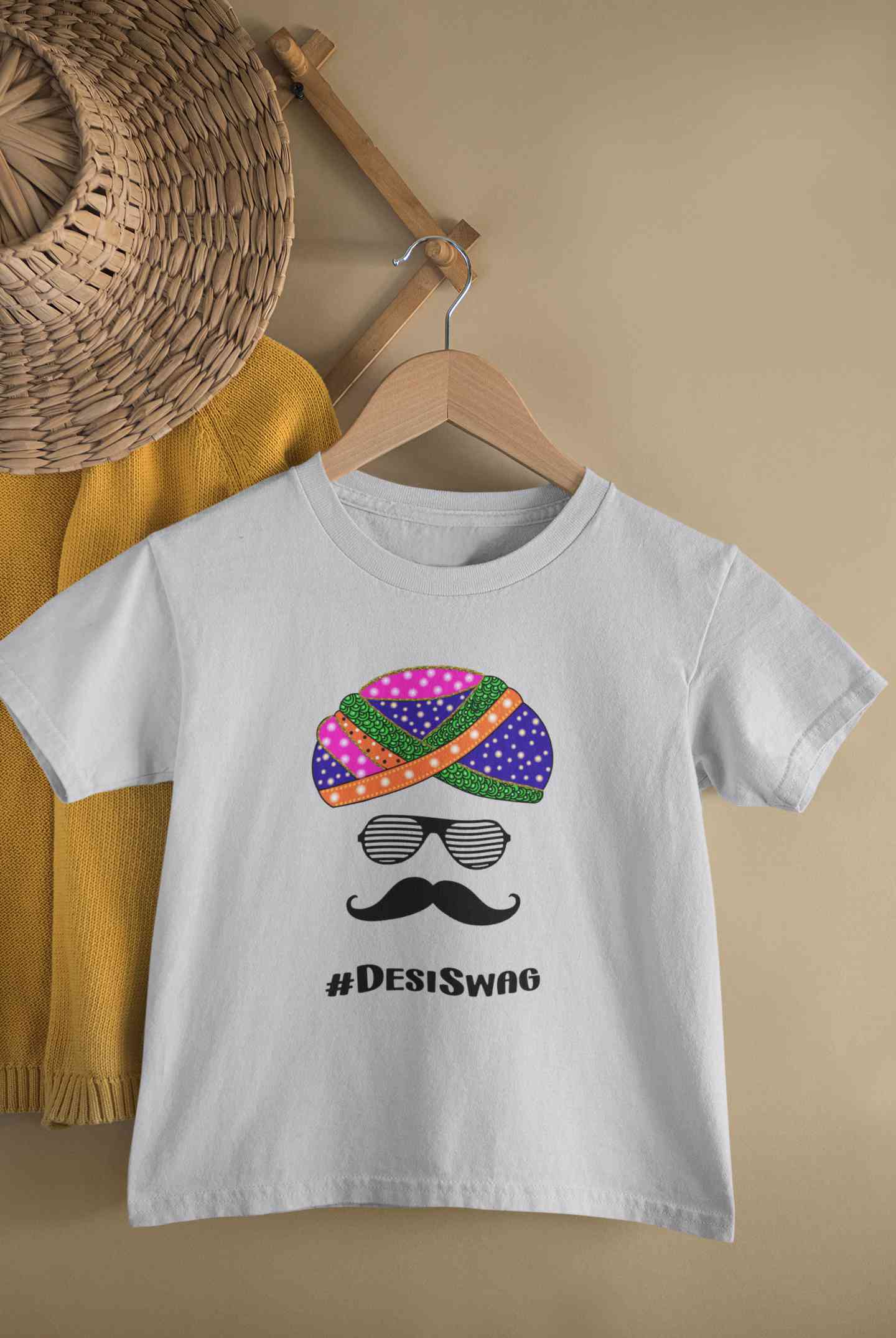 Desi Swag Navratri Half Sleeves T-Shirt For Girls -FunkyTeesClub