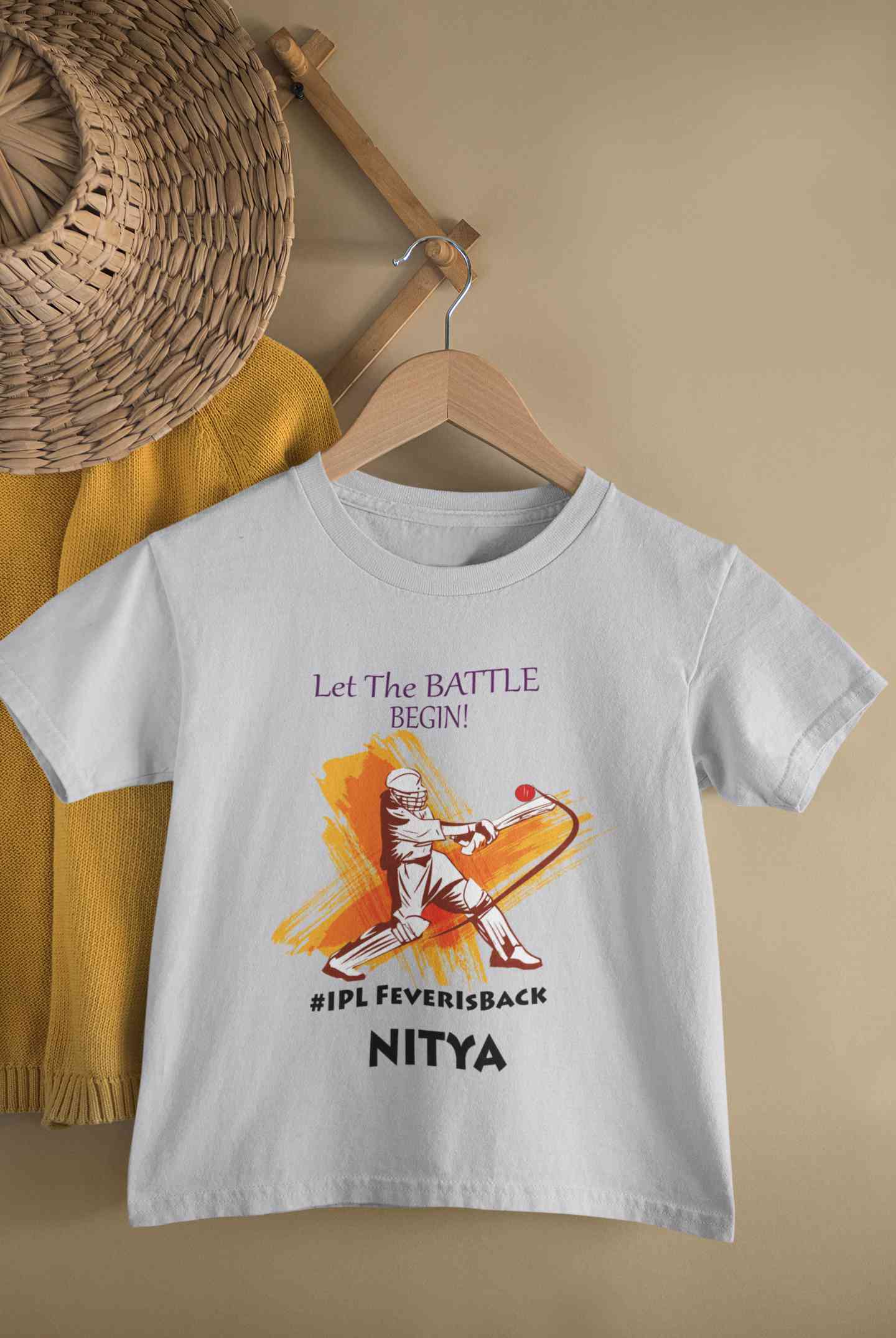 Custom Name IPL Fever Half Sleeves T-Shirt For Girls -FunkyTeesClub