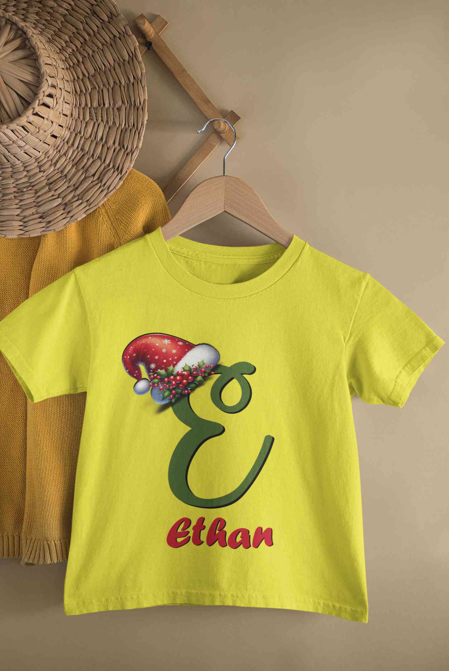 Custom Name Christmas Half Sleeves T-Shirt for Boy-FunkyTeesClub