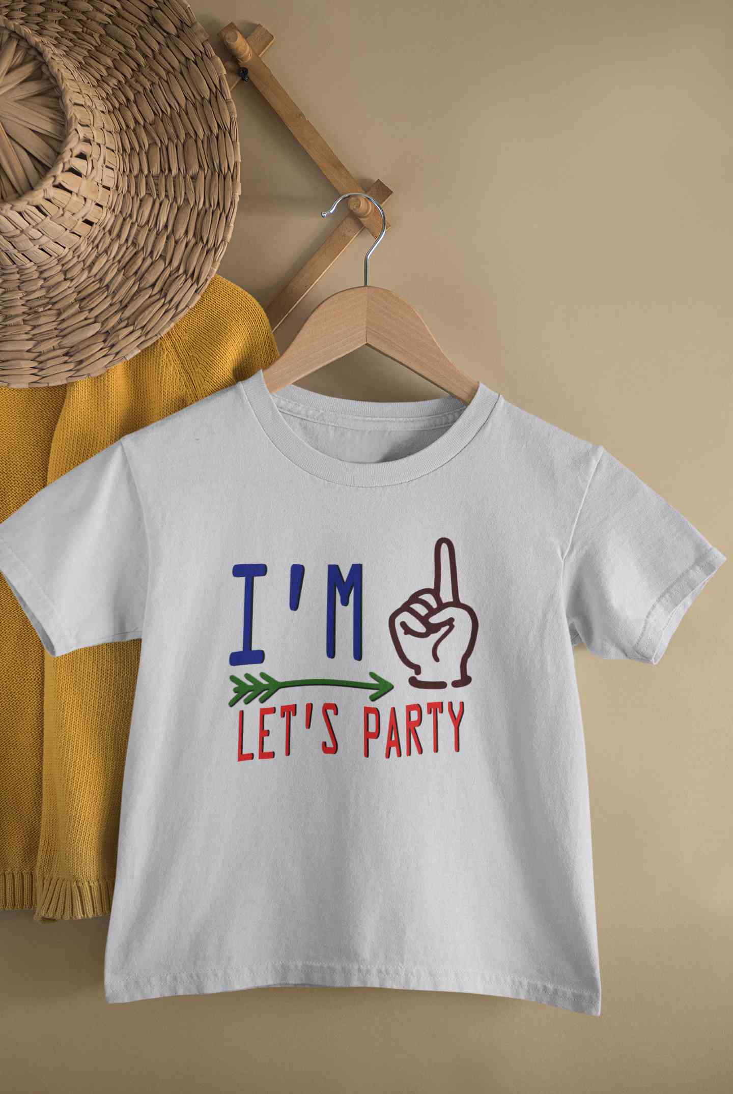 One Lets Party First Birthday Half Sleeves T-Shirt for Boy-FunkyTeesClub