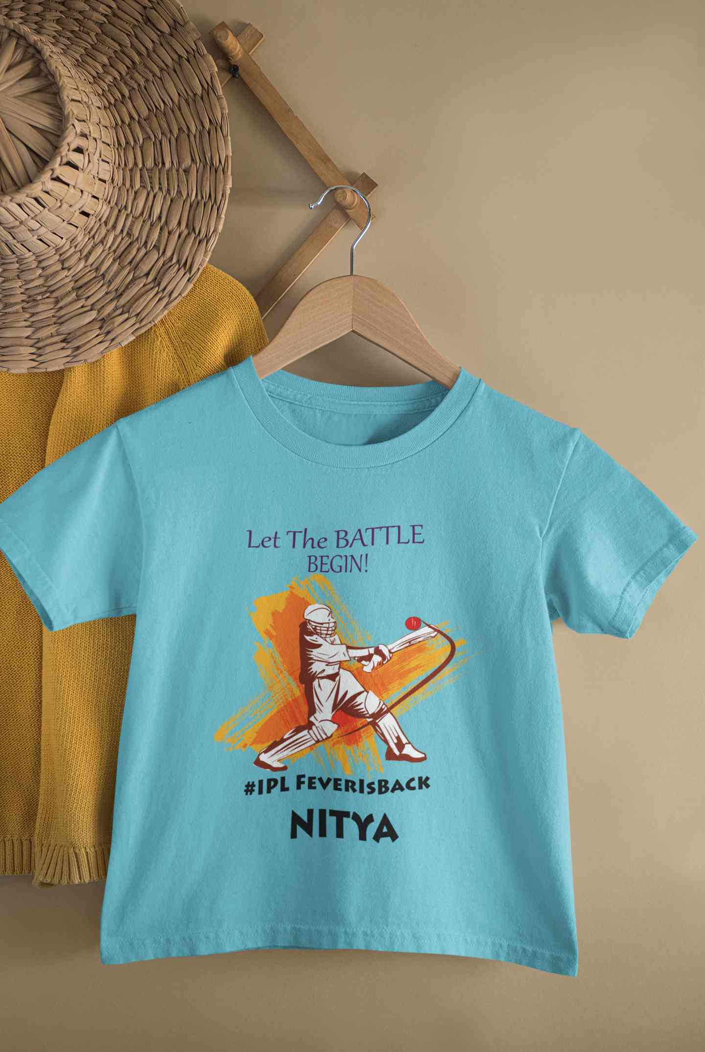 Custom Name IPL Fever Half Sleeves T-Shirt For Girls -FunkyTeesClub