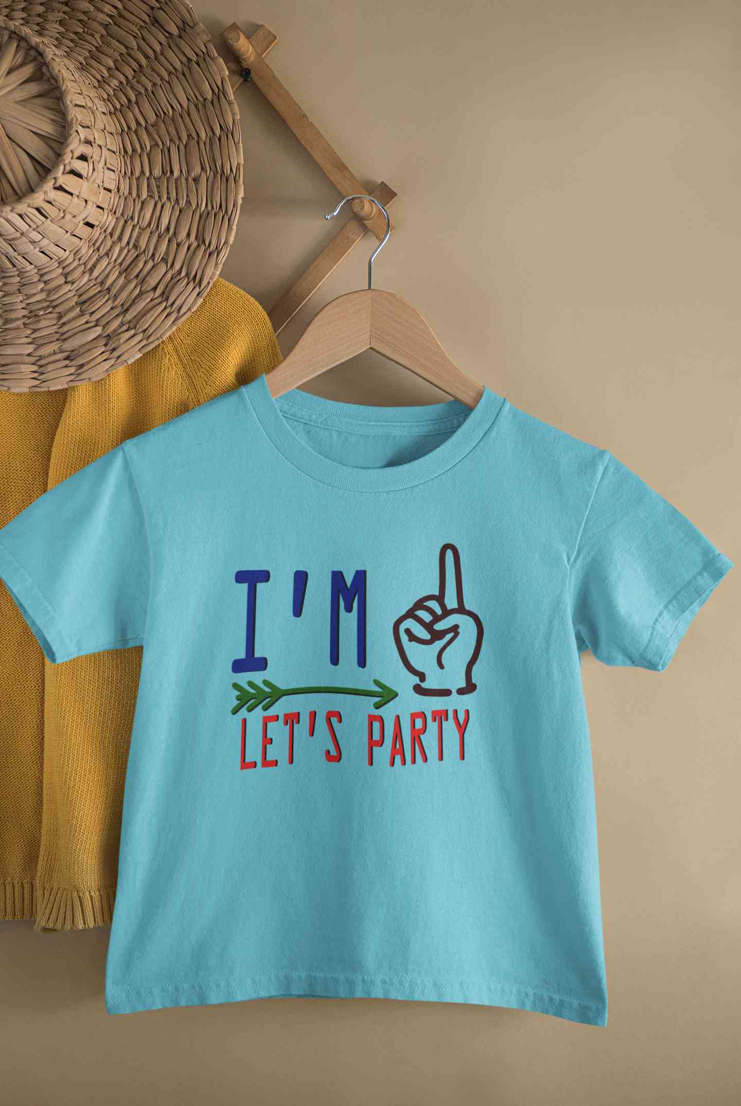 One Lets Party First Birthday Half Sleeves T-Shirt for Boy-FunkyTeesClub