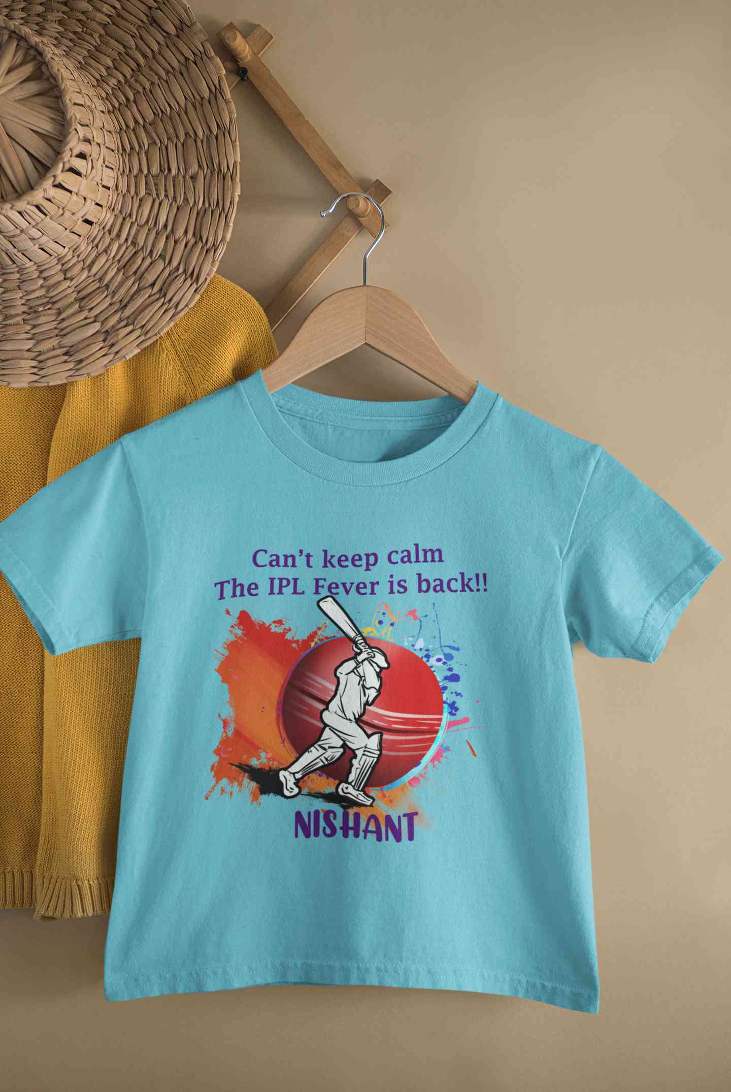 Custom Name Can Not Keep Calm IPL Half Sleeves T-Shirt for Boy-FunkyTeesClub