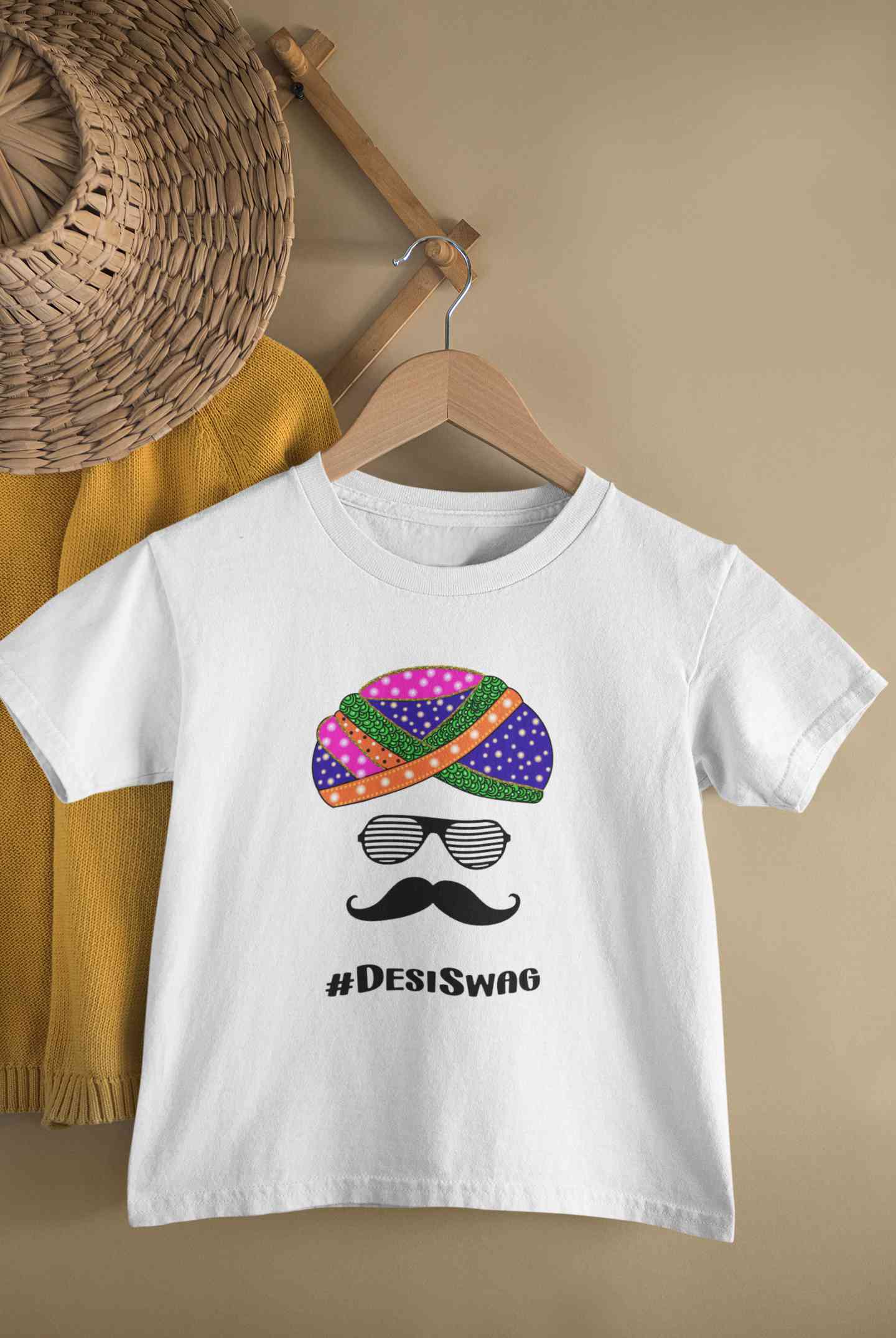 Desi Swag Navratri Half Sleeves T-Shirt For Girls -FunkyTeesClub