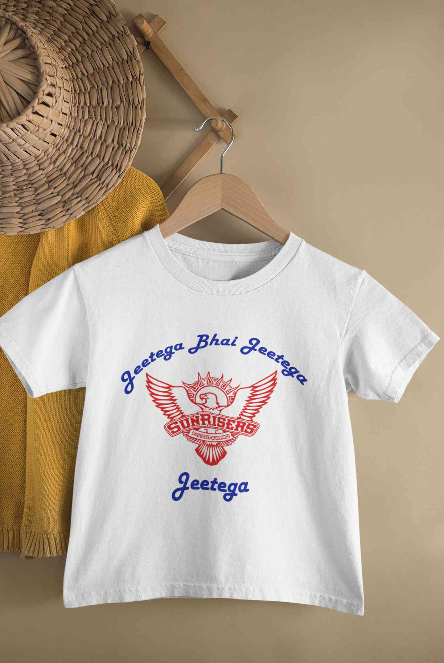 IPL Sunrisers Hyderabad Jeetega Bhai Jeetega SRH Jeetega Half Sleeves T-Shirt for Boy-FunkyTeesClub