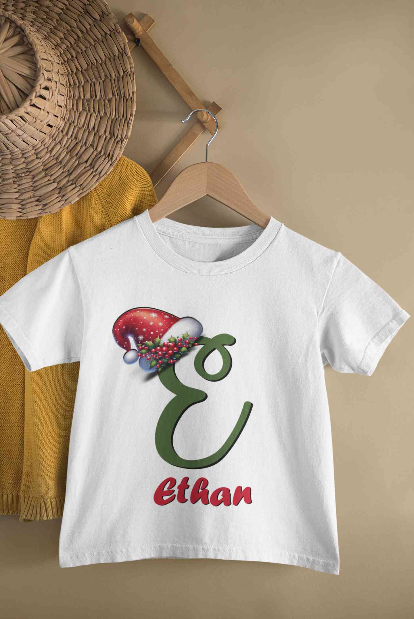 Custom Name Christmas Half Sleeves T-Shirt for Boy-FunkyTeesClub