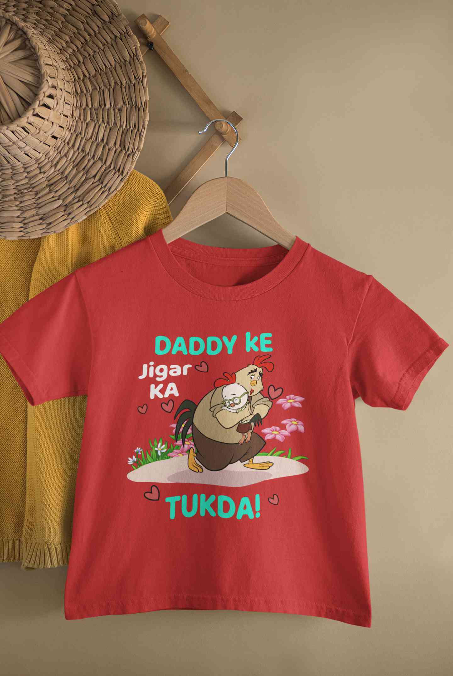 Daddy Ke Jigar Ka Tukda Fathers Day Half Sleeves T-Shirt for Boy-FunkyTeesClub