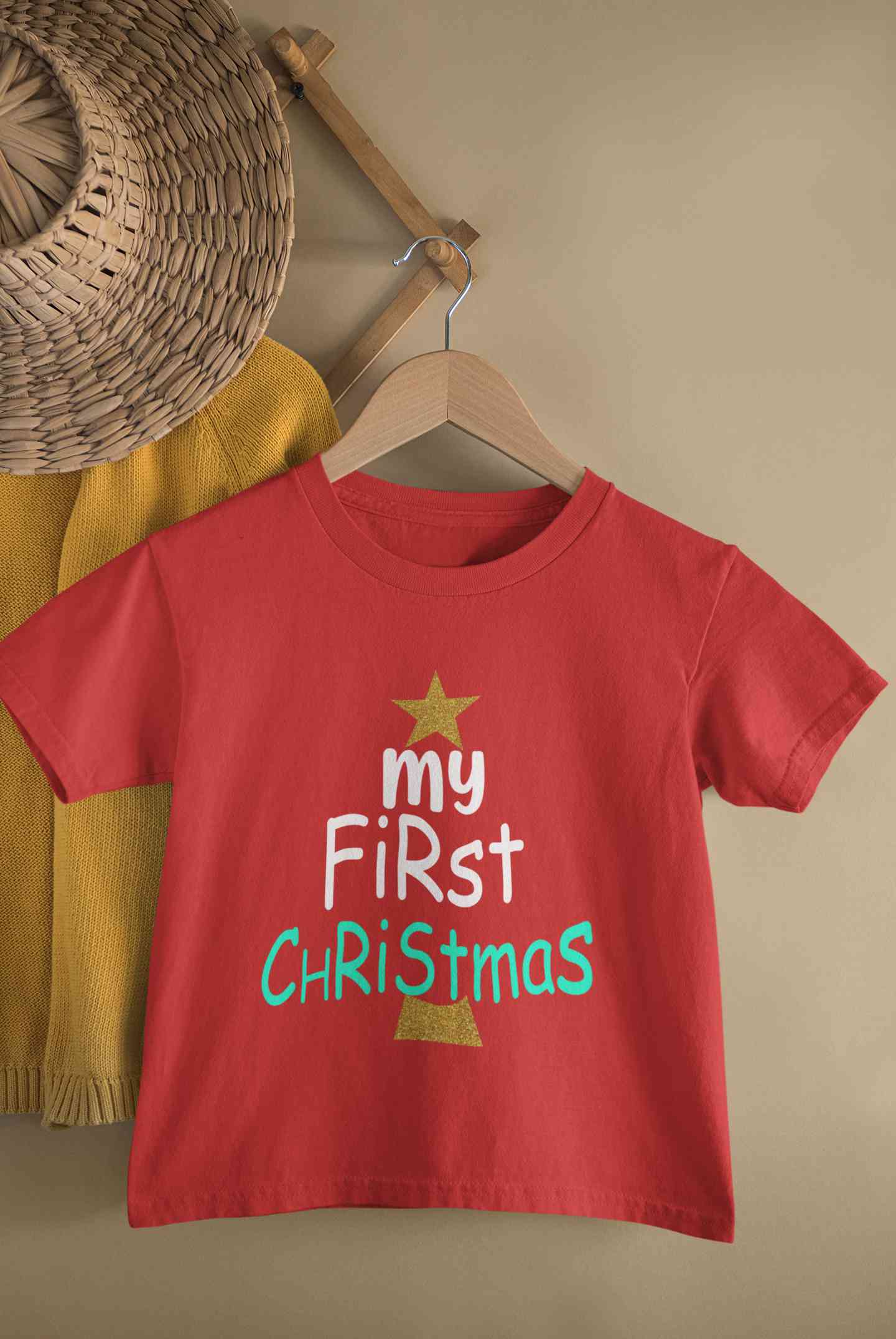 My First Christmas Half Sleeves T-Shirt for Boy-FunkyTeesClub