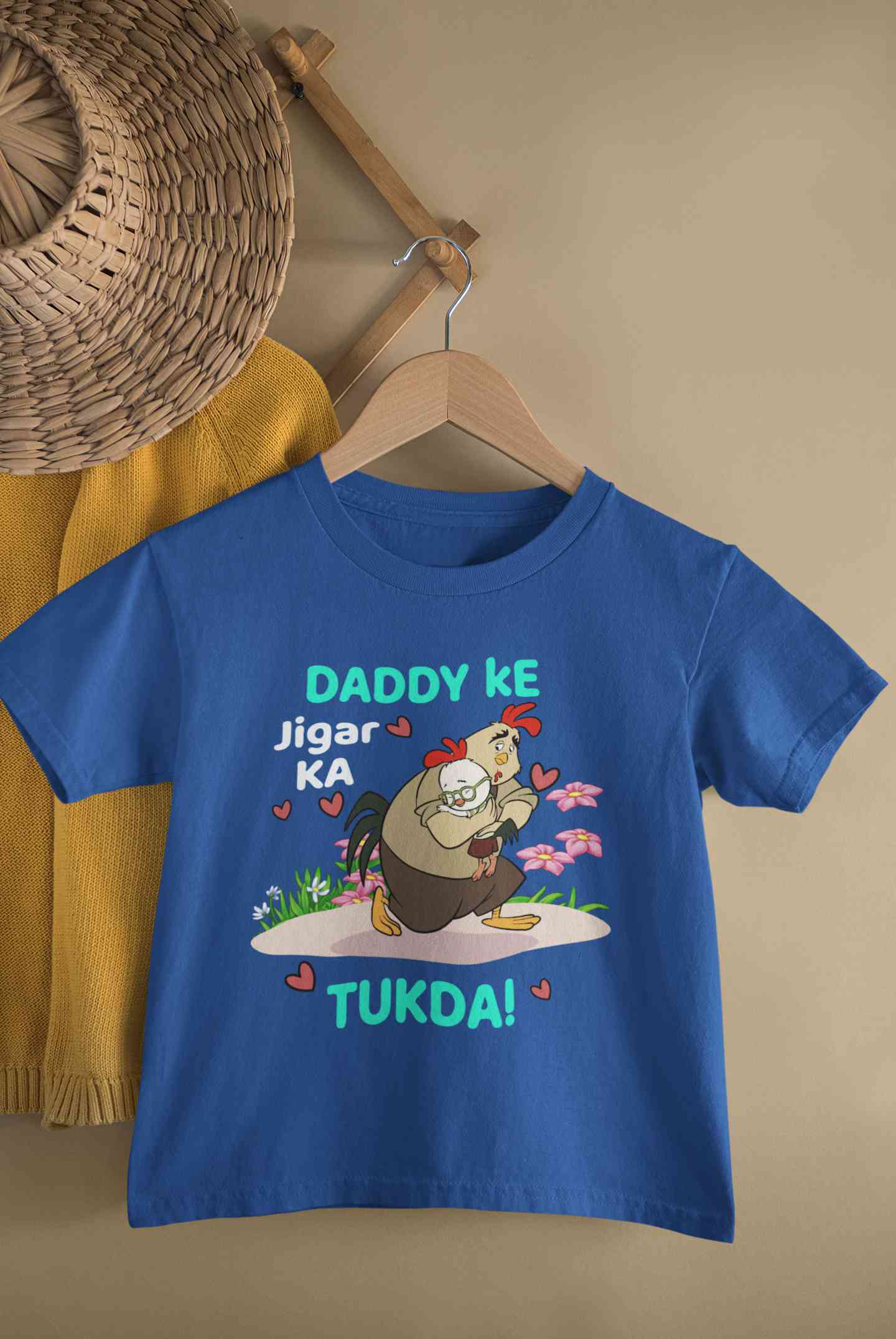Daddy Ke Jigar Ka Tukda Fathers Day Half Sleeves T-Shirt for Boy-FunkyTeesClub