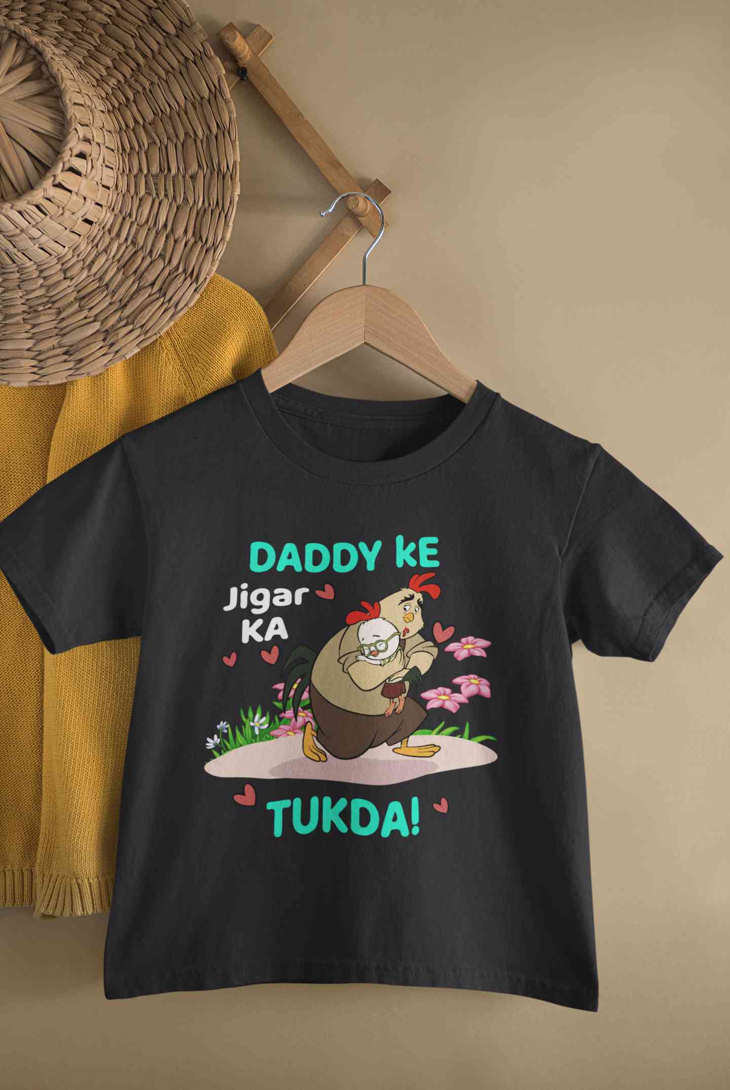Daddy Ke Jigar Ka Tukda Fathers Day Half Sleeves T-Shirt for Boy-FunkyTeesClub